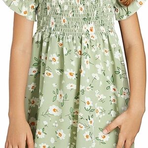 Carter's Green Floral Kids Casual Dress